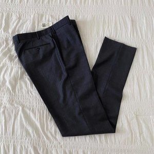 NWT Zanella Men’s Parker Plaid Flat Front Wool Pants size 34